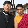 Prime Minister of Tibet, Mr. Lobsang Sangey with Lama Sonam Gyatso, Administrator and Director of the Monastery