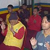 Monks doing Meditation on Twin Hearts