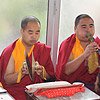 Monks performing Puja